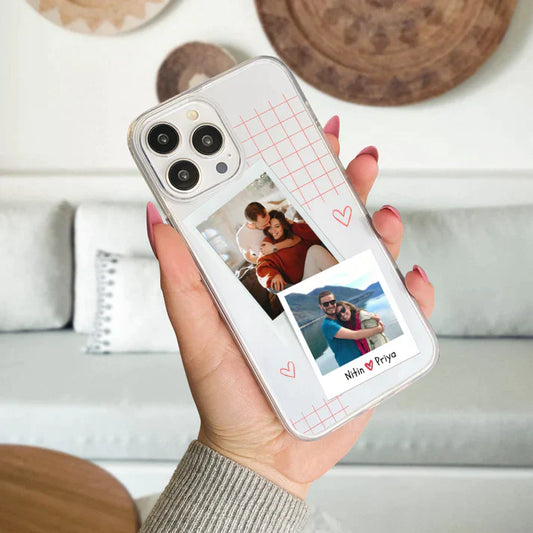 Couple Custom Photo Clear Case Design 3