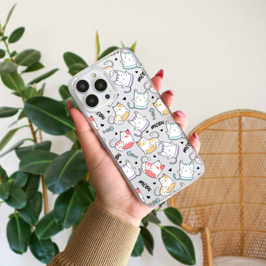 Aesthetic Cute Pattern Transparent Silicon Case Design 16