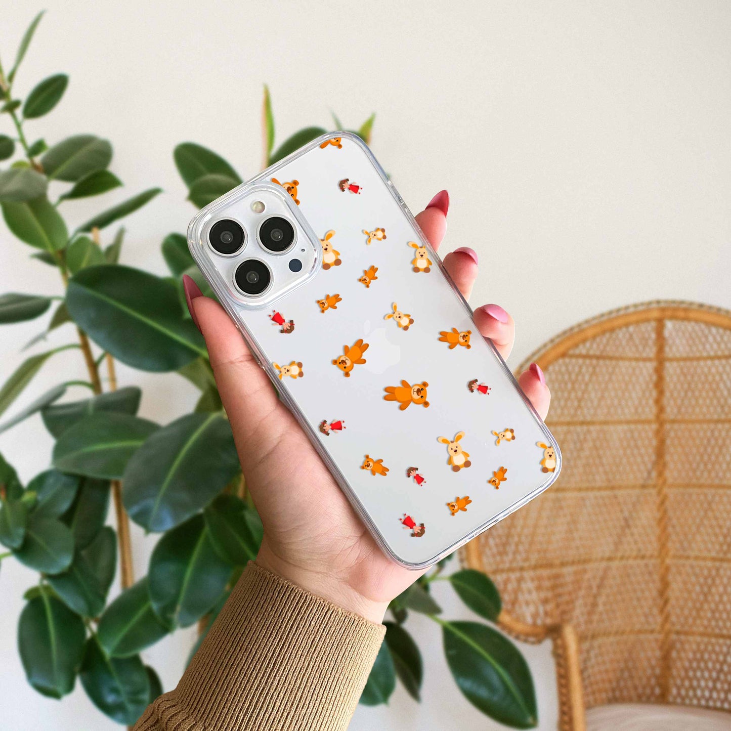 Aesthetic Cute Pattern Transparent Silicon Case Design 17