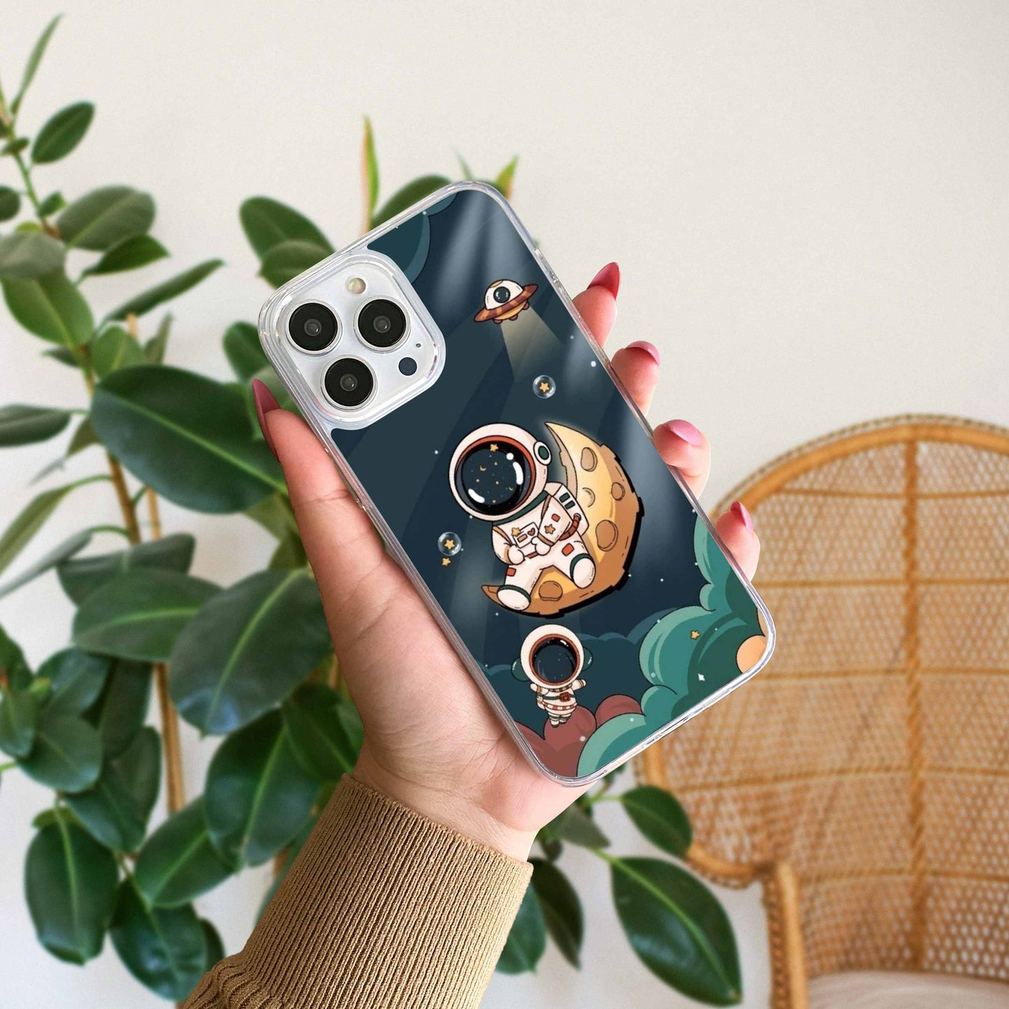 Cute Cartoon Astronaut Silicon Case Design 5