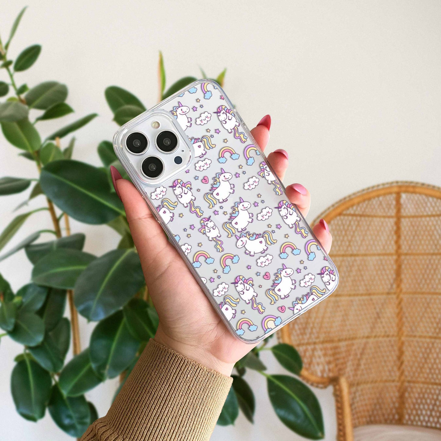 Aesthetic Cute Pattern Transparent Silicon Case Design 6