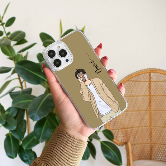 Aesthetic Boy Silicon Custom Name Case Design 7