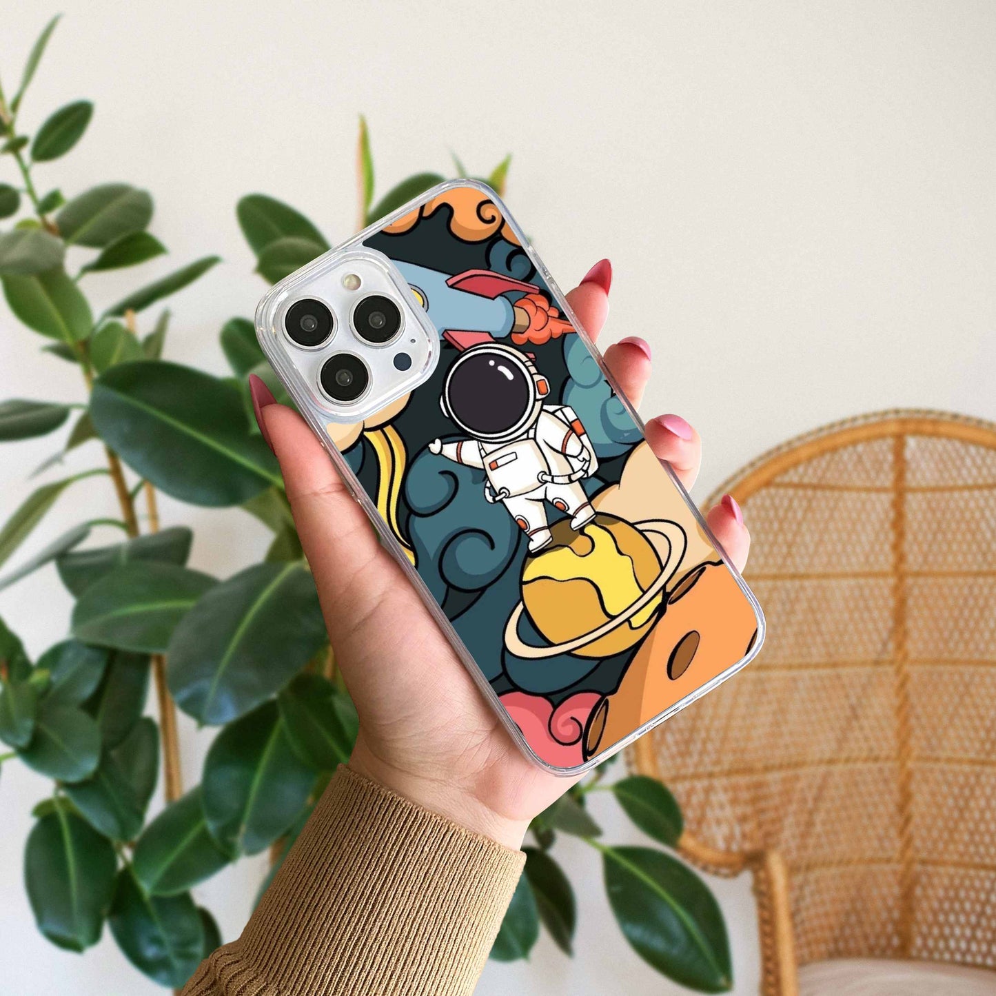 Cute Cartoon Astronaut Silicon Case Design 7